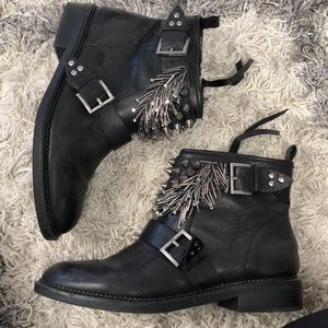 Zara Embellished Ankle Booties - Size 40